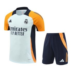 Camisola Real Madrid Pre-Match Criança 2024-25 Azul Manga Curta